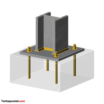 Base Plate Conncection اتصال ستون به صفحه زیر ستون