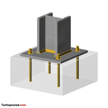 اتصال ستون به صفحه زیر ستون